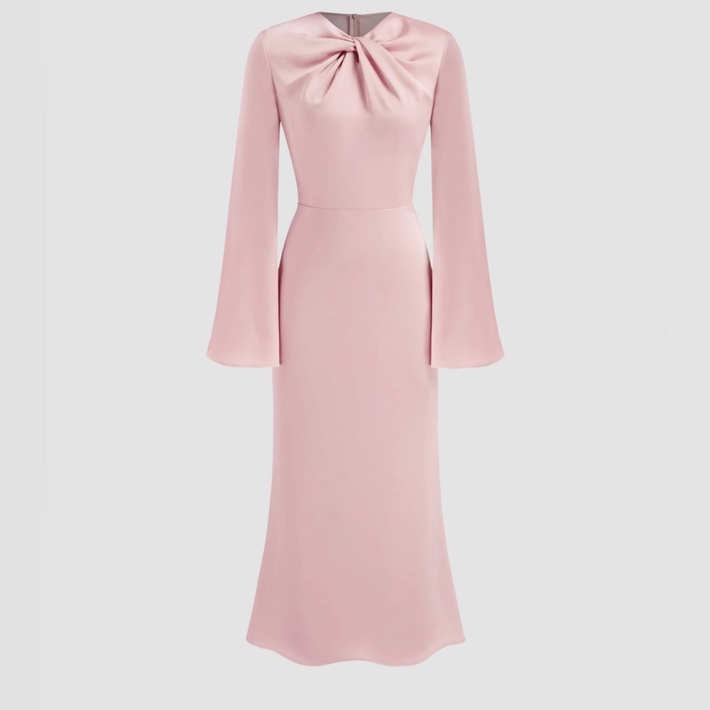 Pink satin dress